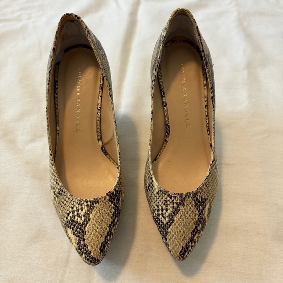 Loeffler Randall 5.5 Snakeskin Platform Wedge Heels Classic Career - Picture 2 of 9